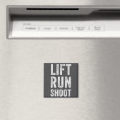 Vintage Lift Run Shoot - Fitness Motivational Gift マグネット (インサイチュ (食洗機))