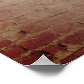 Vintage Lightbulbs Brick 20x28 Wedding ポスター (角)