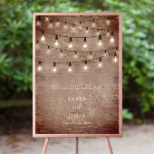 Vintage Lightbulbs Brick 20x28 Wedding ポスター