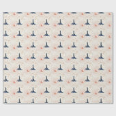 Vintage Lighthouse Illustration Pattern Wrapping P ラッピングペーパー (フラット)