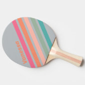  Vintage Lilac Charm Angled Striping with Name 卓球ラケット (横)