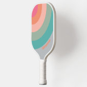 Vintage Lilac Charm Circle Stripe with Name ピックルボールラケット (左)