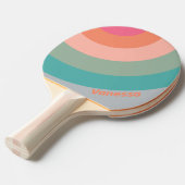  Vintage Lilac Charm Circle Stripe with Name 卓球ラケット (正面アングル)