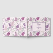 Vintage Lilac Garden Romance Wedding ゲストブック (全面)
