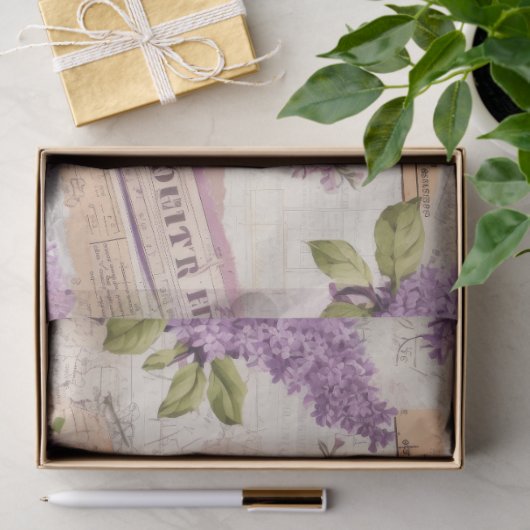 Vintage Lilac Pattern  薄葉紙 (ギフト)