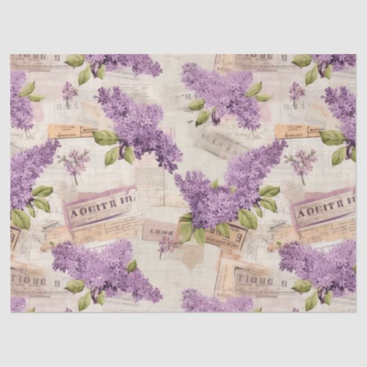 Vintage Lilac Pattern  薄葉紙 (正面)
