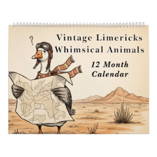 Vintage Limericks Whimsical Animals | Nonsense カレンダー