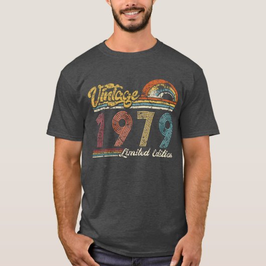 Vintage Limited Edition Vintage 1979 Birthday retr Tシャツ (正面)