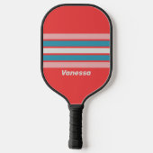 Vintage Lipstick Across Striping with Name ピックルボールラケット (裏面)