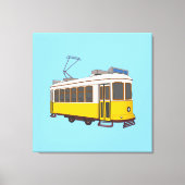 Vintage Lisbon Tram Icon キャンバスプリント (正面)