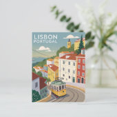 Vintage Lisbon Travel ポストカード (スタンド正面)