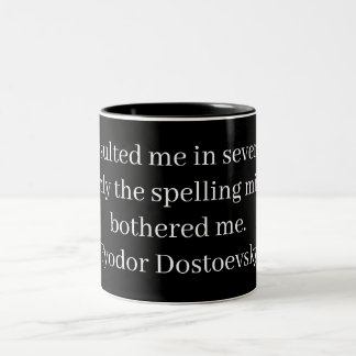 Vintage Literary – Fyodor Dostoevsky ツートーンマグカップ