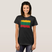 Vintage Lithuania Flag Lithuanian Independence Day Tシャツ (正面フル)
