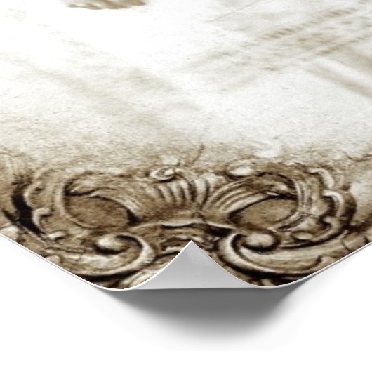 Vintage Little Girl 2 ポスター (角)