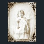Vintage Little Girl 2 ポスター<br><div class="desc">Digital art by Angelandspot in June of 2011 using a vintage photo from my personal collection and a texture from Shadowhouse Creations.</div>