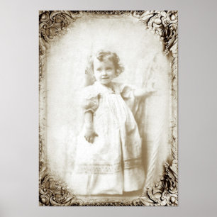 Vintage Little Girl 2 ポスター