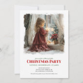 Vintage little girl holding shining star editable  招待状 (正面)