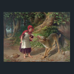 Vintage Little Red Riding Hood Illustration ポスター<br><div class="desc">Vintage Little Red Riding Hood Illustration</div>