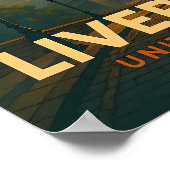 Vintage Liverpool England Travel Poster ポスター (角)