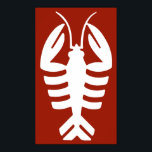 Vintage Lobster in White, Art Deco Seafood ポスター<br><div class="desc">Easy to customize background color. Change to any hexcode you want!
Vintage illustration art deco design featuring an elegant white lobster. Yummy food for a fancy dinner!</div>