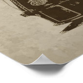 Vintage Locomotive - Art Deco era ポスター (角)