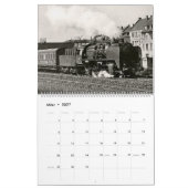 Vintage Locomotive Train Birthday khaki Travel カレンダー (3月 2027)