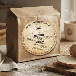 Vintage logo cottage food law labels ラウンドシール