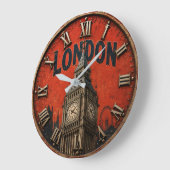 Vintage London Big Ben Classic British ラージ壁時計 (傾斜)