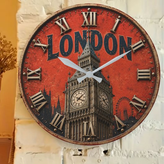 Vintage London Big Ben Classic British ラージ壁時計