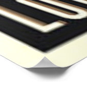 Vintage London Big-Ben Sepia Travel Poster ポスター (角)