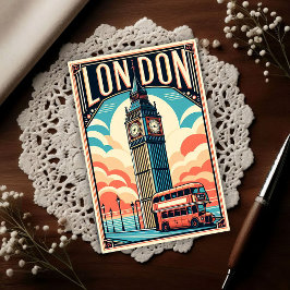 Vintage London England Travel  ポストカード