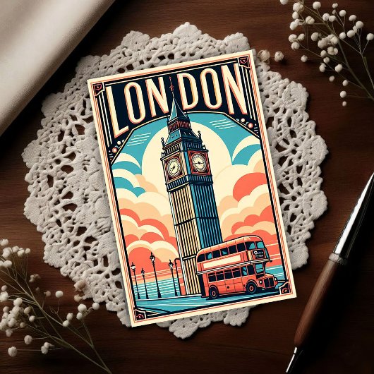 Vintage London England Travel  ポストカード