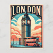 Vintage London England Travel  ポストカード (正面)
