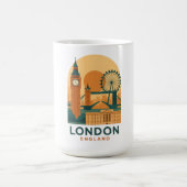 Vintage London England Travel Coffee Mug – Retro コーヒーマグカップ (中央)
