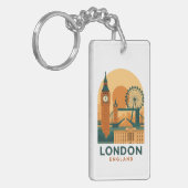 Vintage London England Travel | Retro  キーホルダー (正面左)