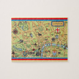 Vintage London Map 8x10 Puzzle ジグソーパズル