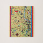 Vintage London Map 8x10 Puzzle ジグソーパズル (縦)