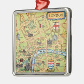 Vintage London Map Ornament メタルオーナメント (左)