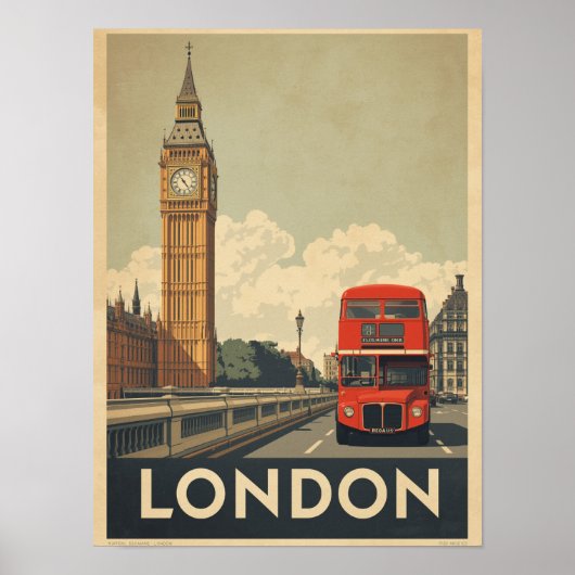 Vintage London Travel ポスター (正面)
