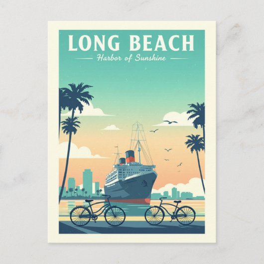 Vintage Long Beach ポストカード (正面)