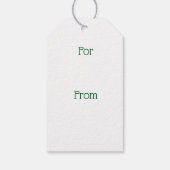 Vintage Look Green Yellow Ecru Patchwork  ギフトタグ (裏面)