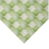 Vintage Look Green Yellow Ecru Patchwork  薄葉紙