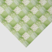 Vintage Look Green Yellow Ecru Patchwork  薄葉紙 (詳細)