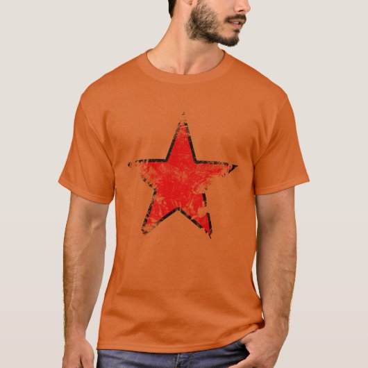 Vintage Looking Red Star vintage Tシャツ (正面)