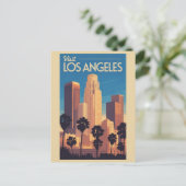 Vintage Los Angeles California City Skyline ポストカード (スタンド正面)