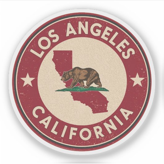 Vintage Los angeles, California gifts シール (正面)