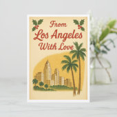 Vintage Los Angeles Christmas Holiday Card  シーズンカード (スタンド正面)