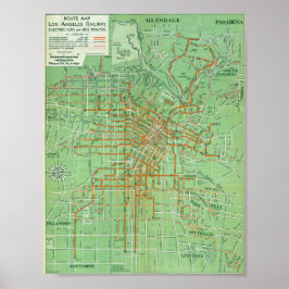Vintage Los Angeles Map Poster 1935 ポスター