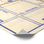 Vintage Los Angeles Map Poster 1946 ポスター (角)