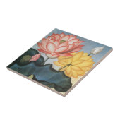 Vintage Lotus Flowers, The Sacred Egyptian Bean タイル (側面)